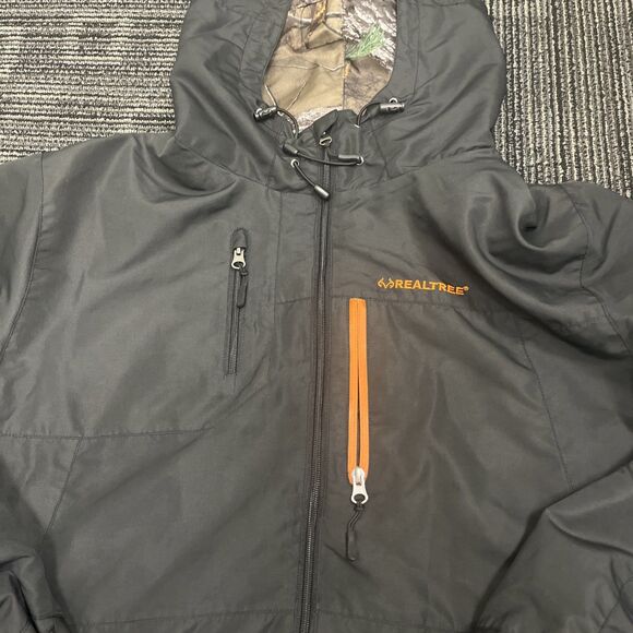REALTREE Men’s Hunting Jacket Zipper Hoodie Camo Outdoors Wear Black Size 2XL - Picture 3 of 9